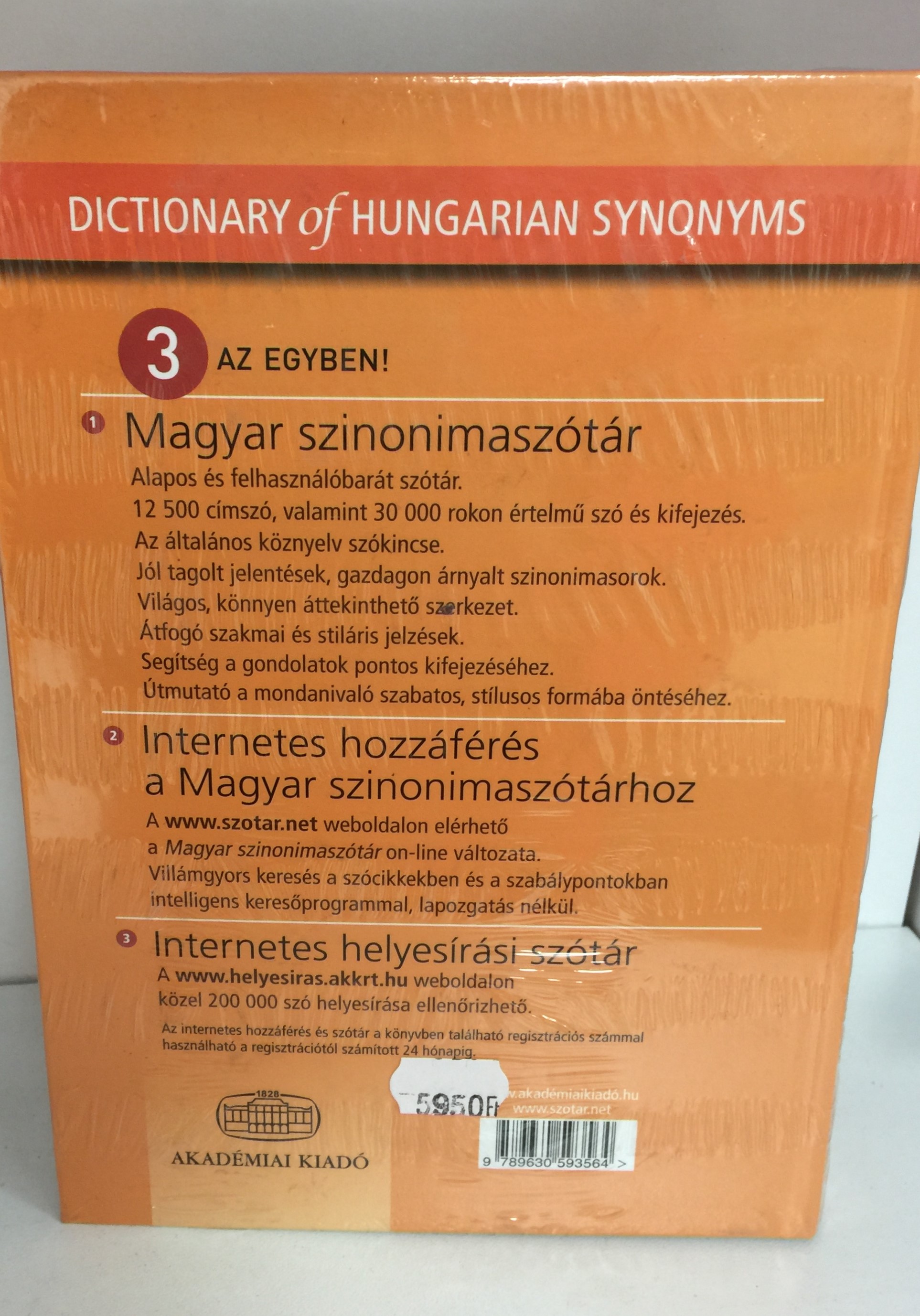 Magyar szinonima-szótár - Dictionary of Hungarian Synonyms  1